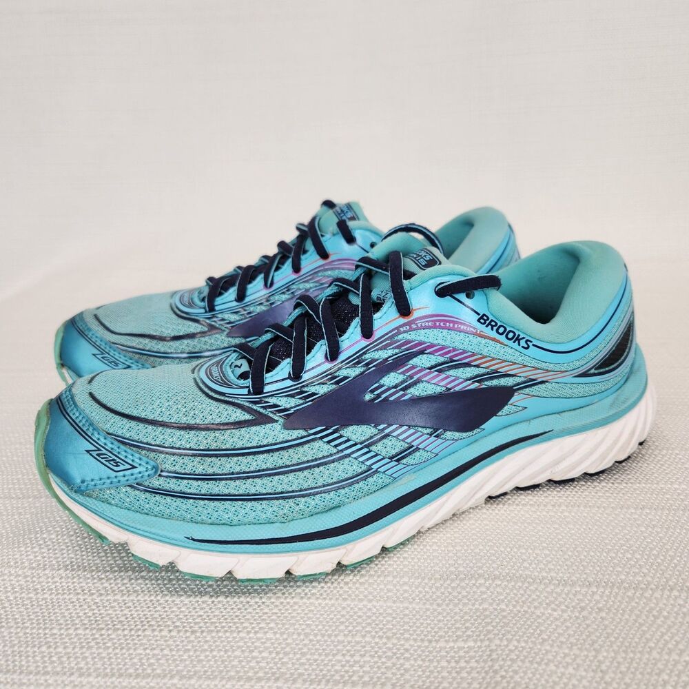 Brooks Glycerin 15 Sneakers Womens Sz 9.5 Aqua Teal Blue Running Athletic Shoes